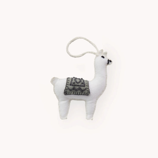 White Llama ornament