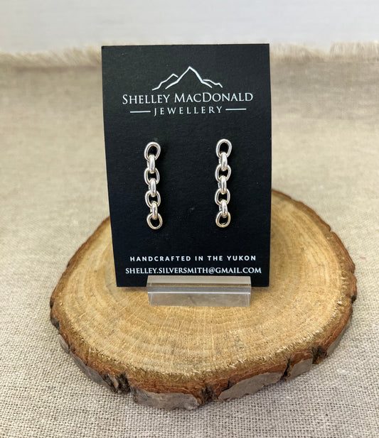 Boucles d'oreilles pendantes à chaîne épaisse 
